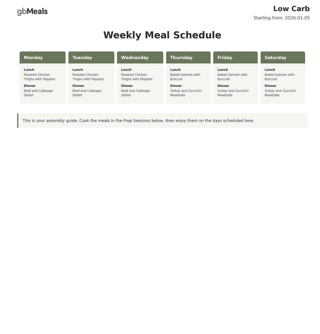 gbMeals screenshot 3