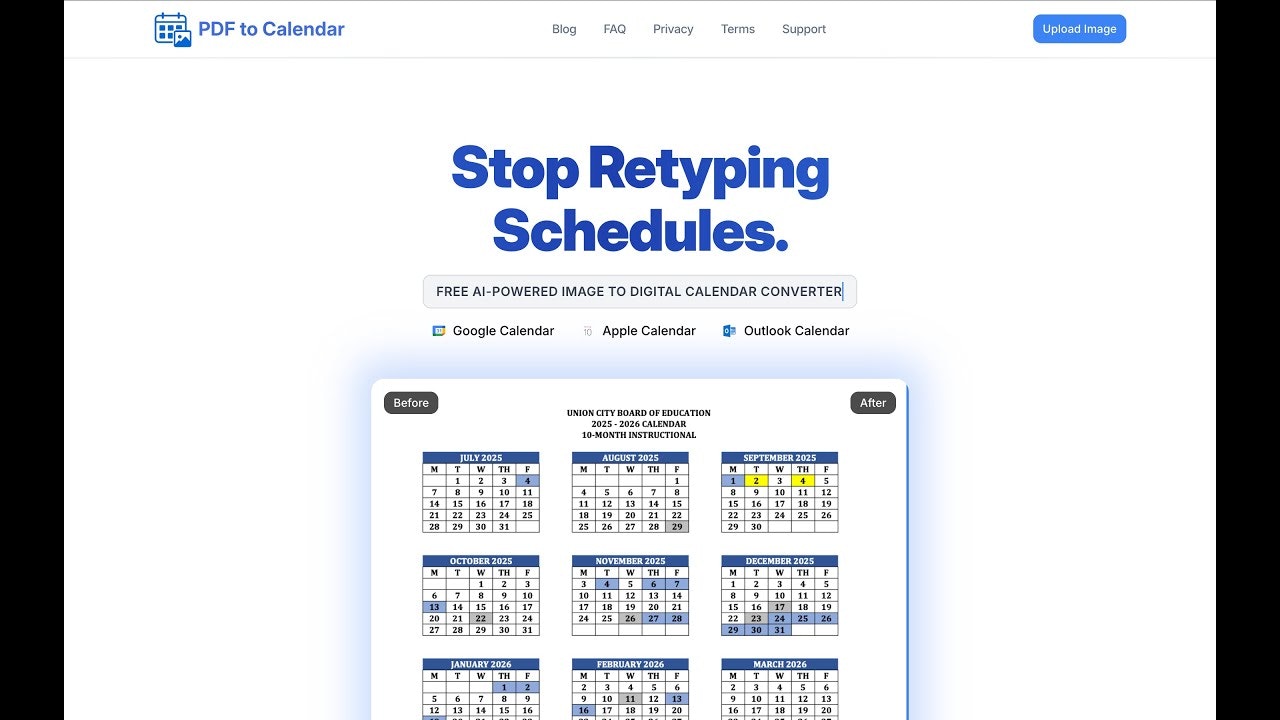 PDF to Calendar screenshot 1