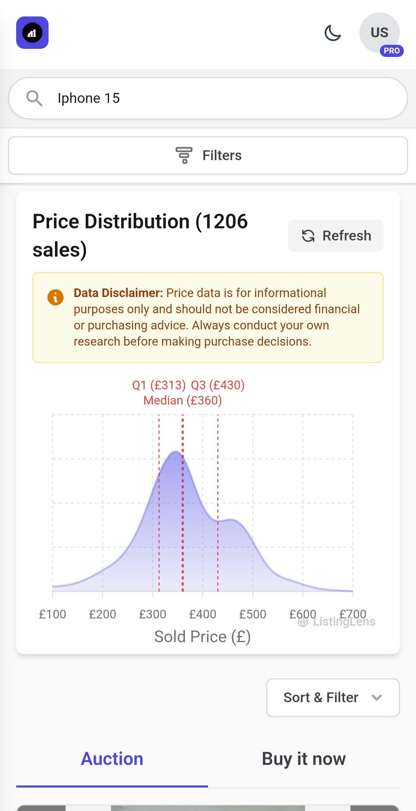 ListingLens - Real-time eBay Price Intel screenshot 5