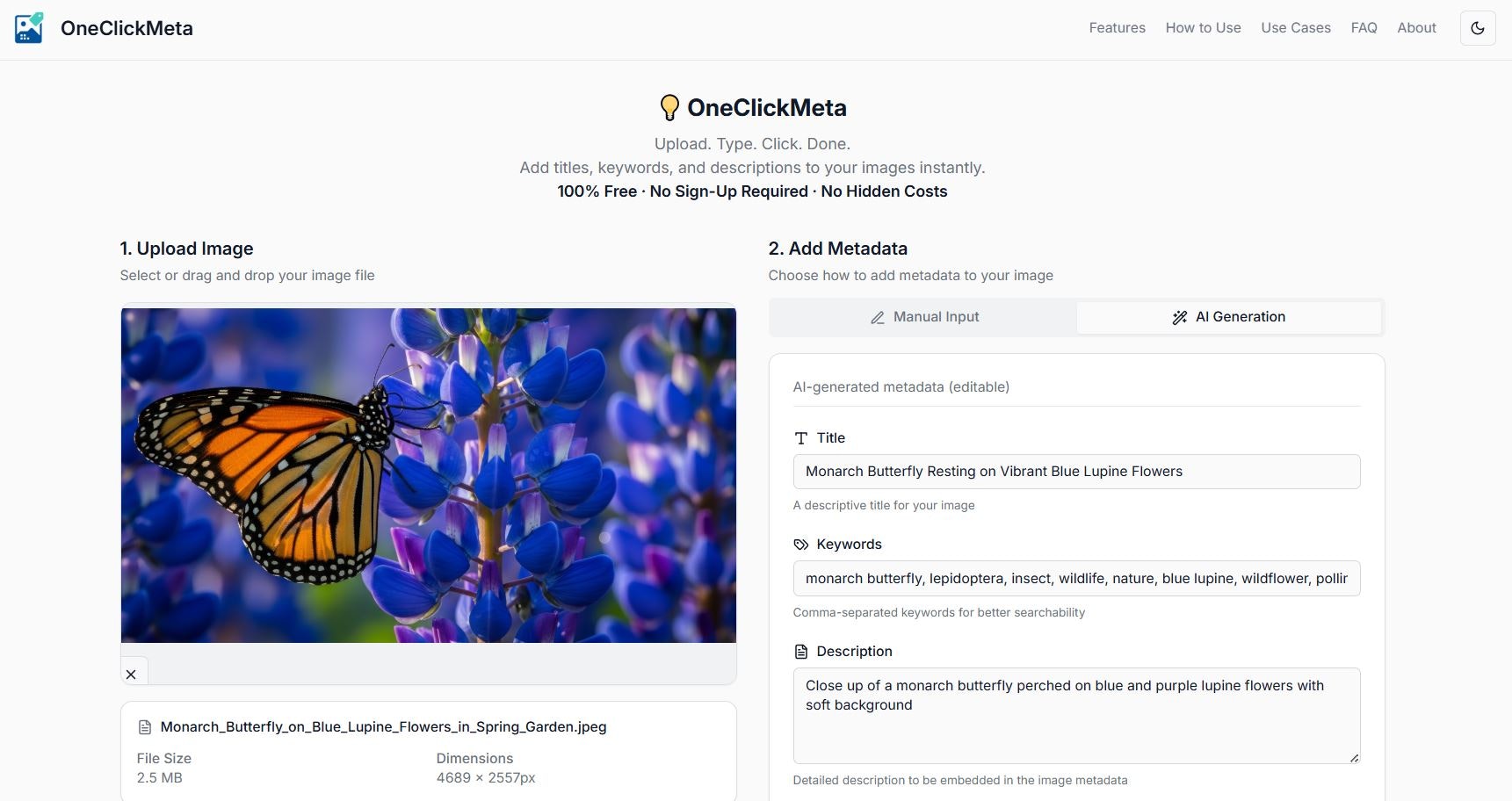 OneClickMeta screenshot 1