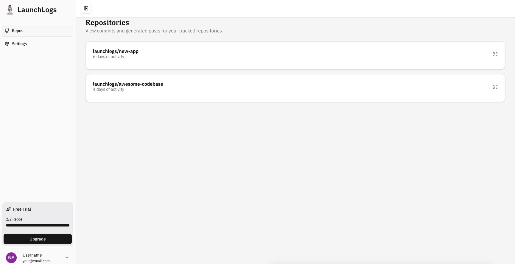 LaunchLogs screenshot 2