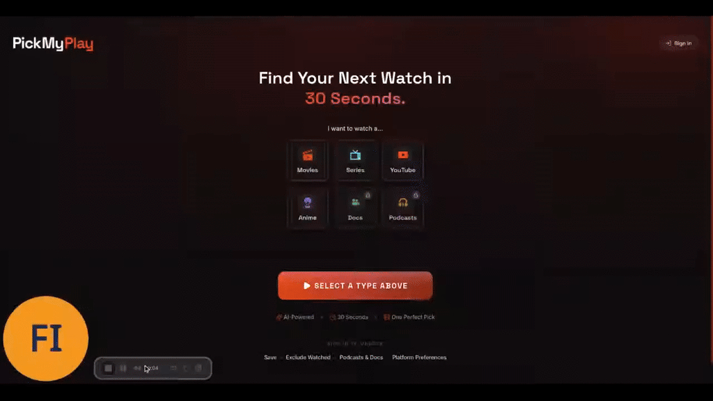 PickMyPlay screenshot 1