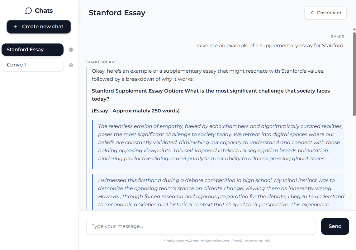 ShakespeareAI screenshot 2