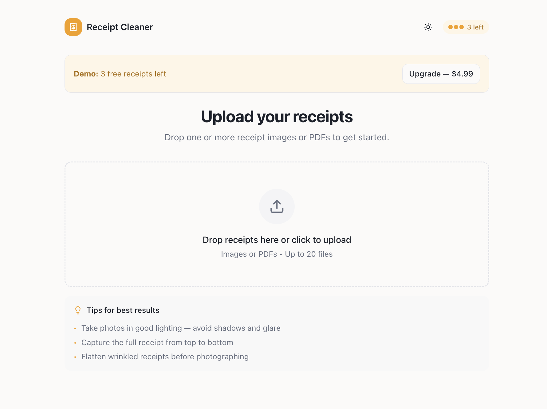Receipt Cleaner screenshot 2