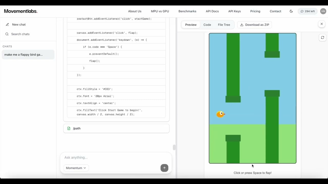 Momentum by Movement Labs - Fastest AI. screenshot 1