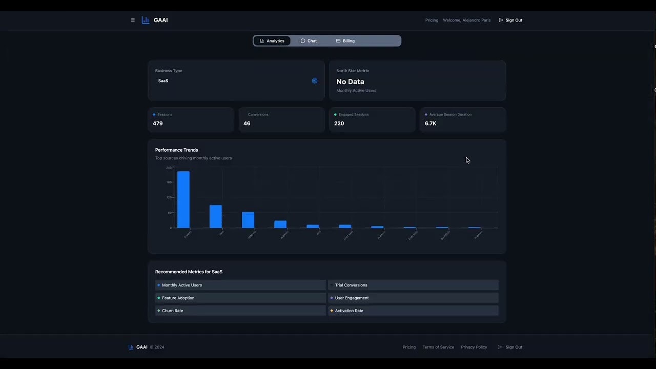 AskGAAI – Your AI Analyst for GA4 & Ads screenshot 1