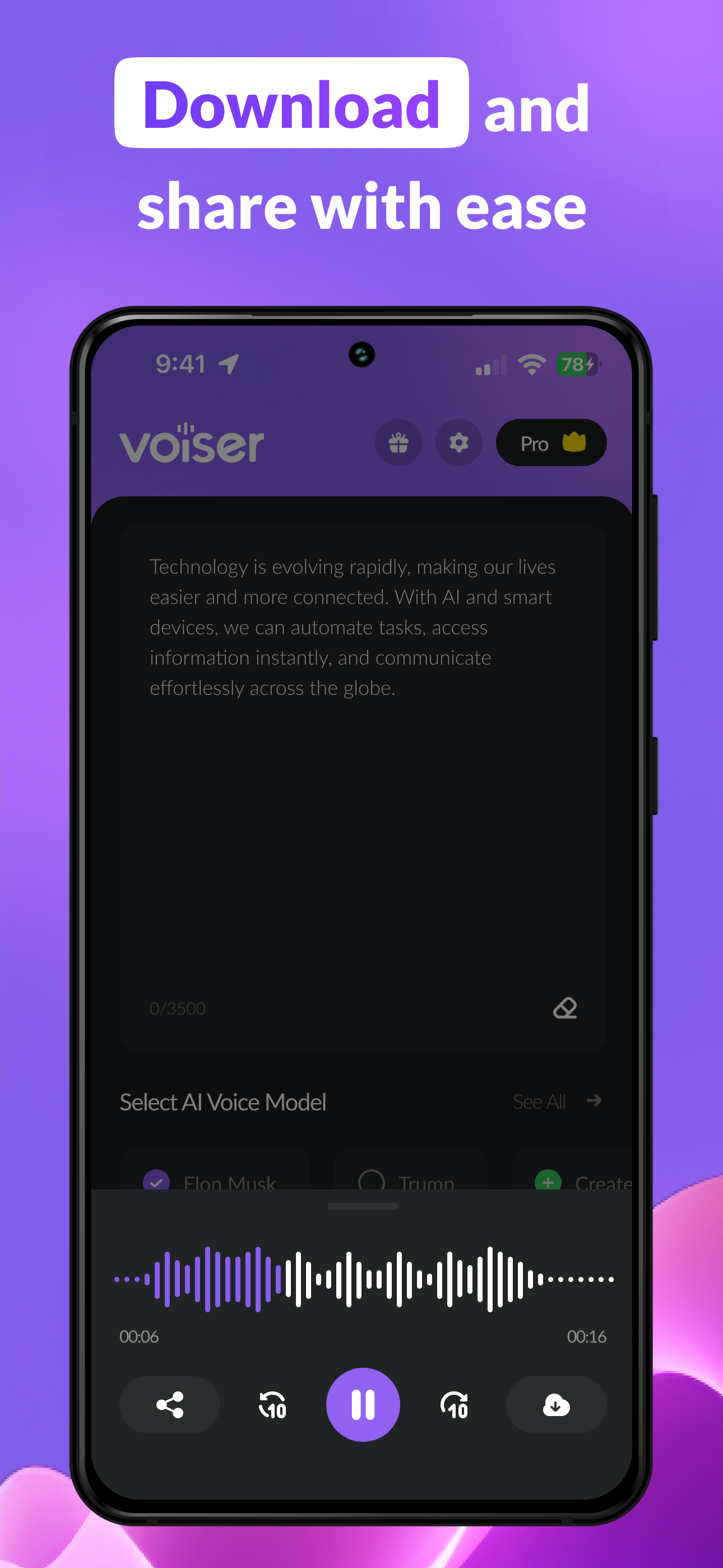Voiser AI - Voice Cloning screenshot 5