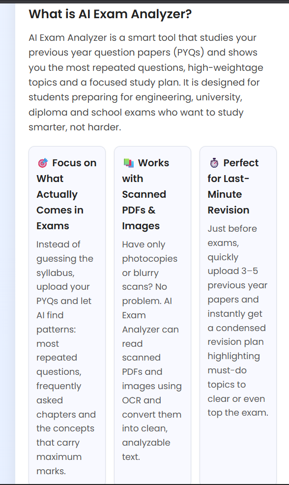 AI Exam Analyzer screenshot 3