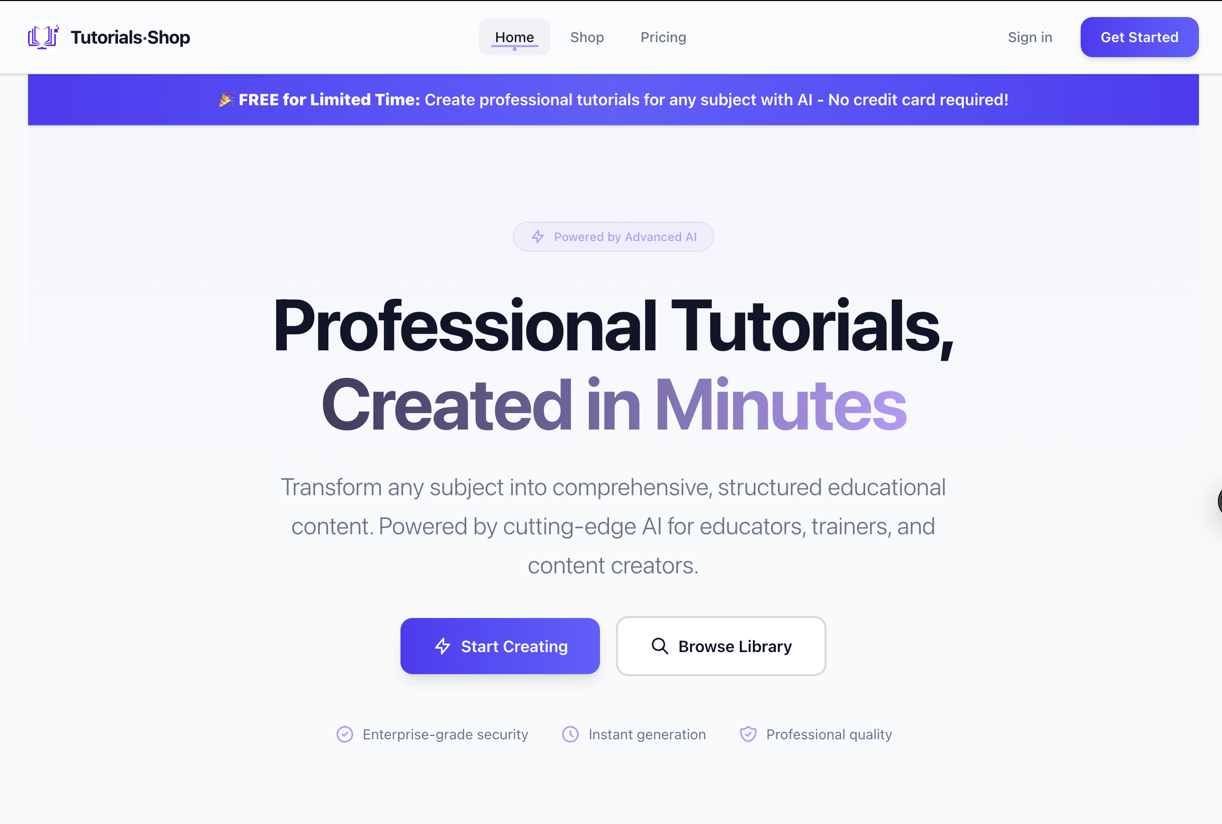 Tutorials-Shop screenshot 1