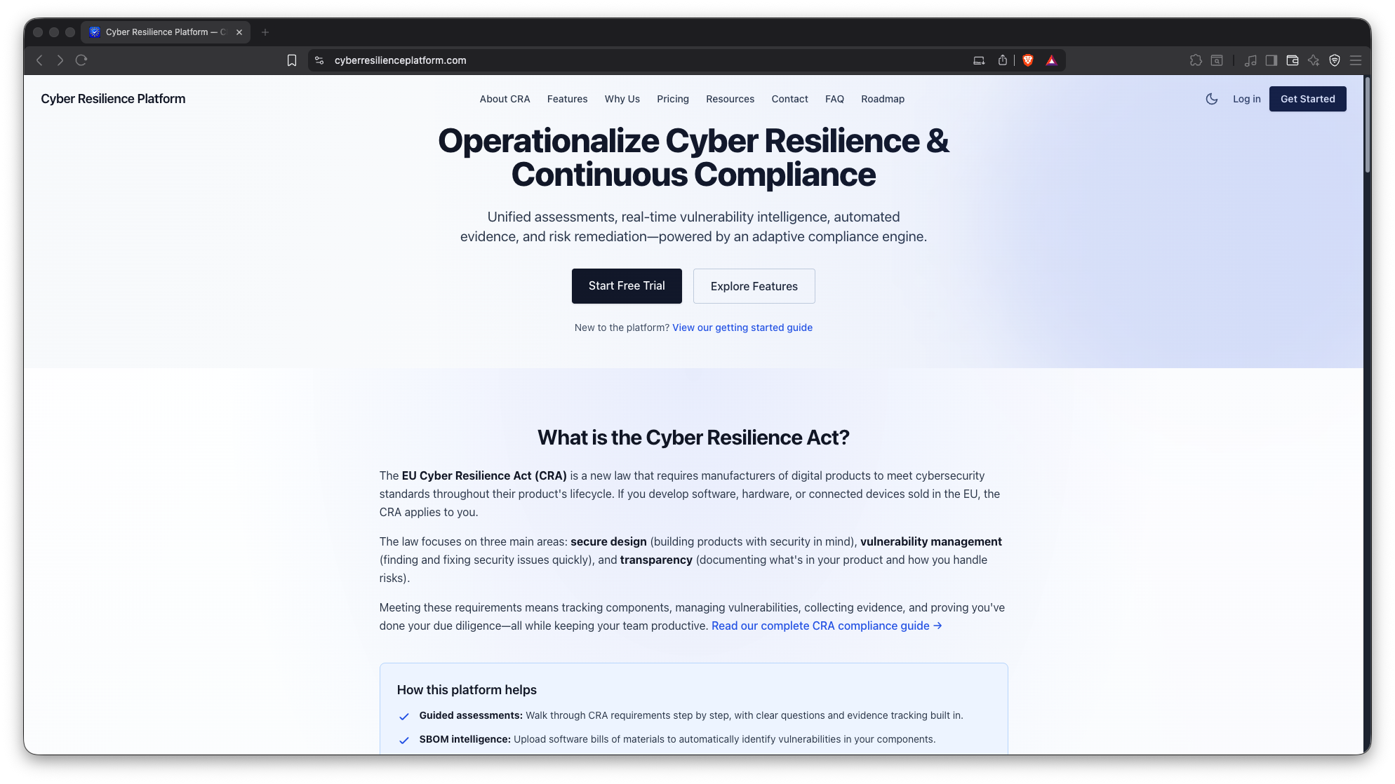 Cyber Resilience Platform screenshot 1