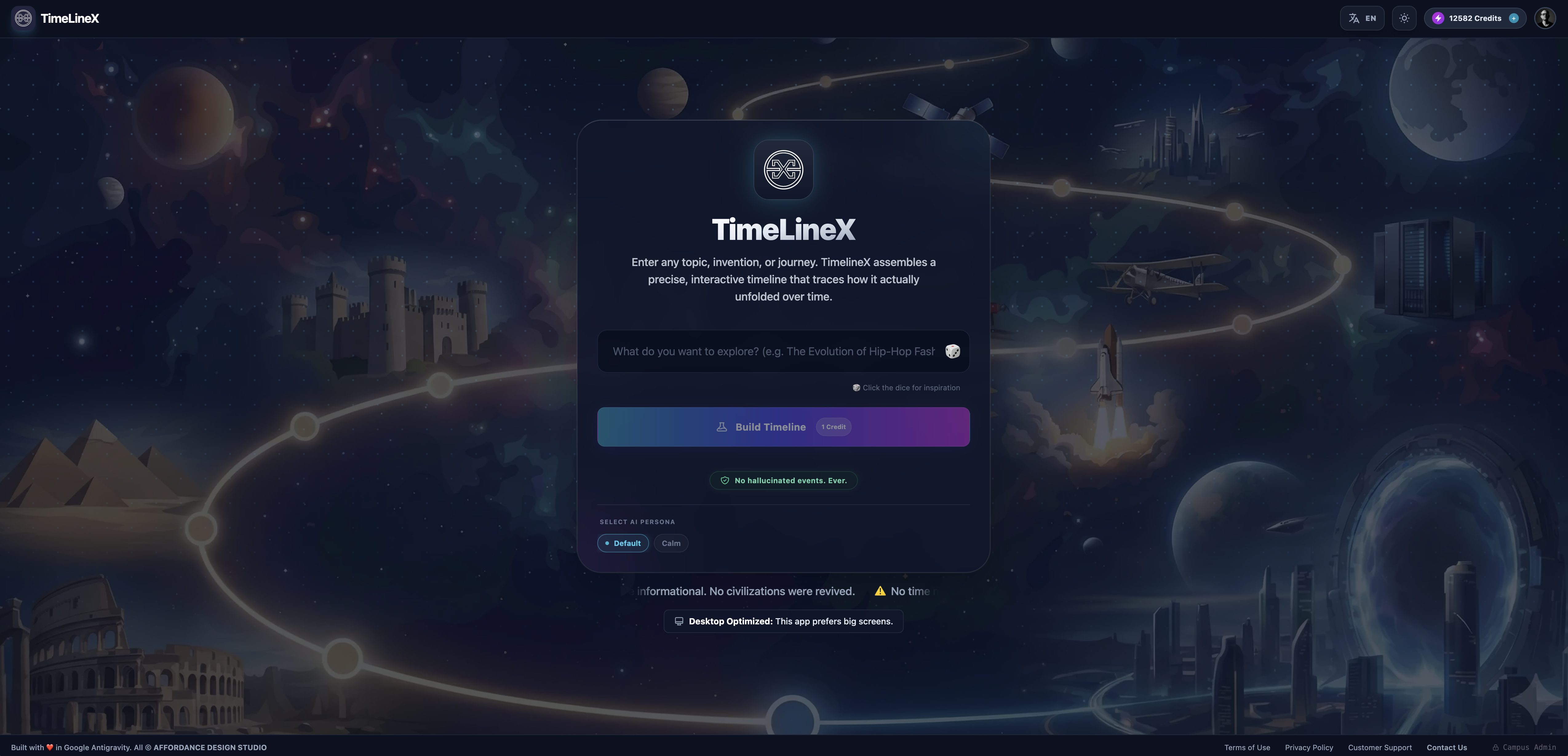 TimeLineX screenshot 1