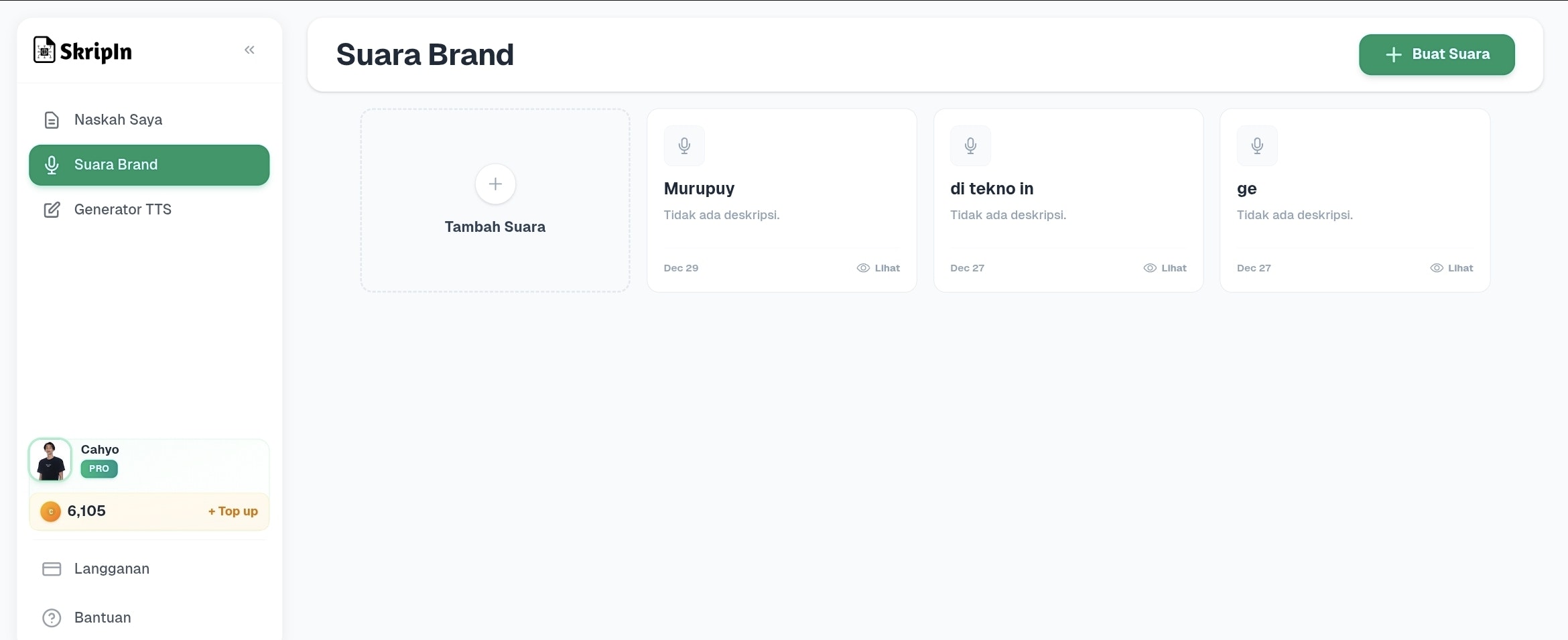 SkripIn screenshot 2