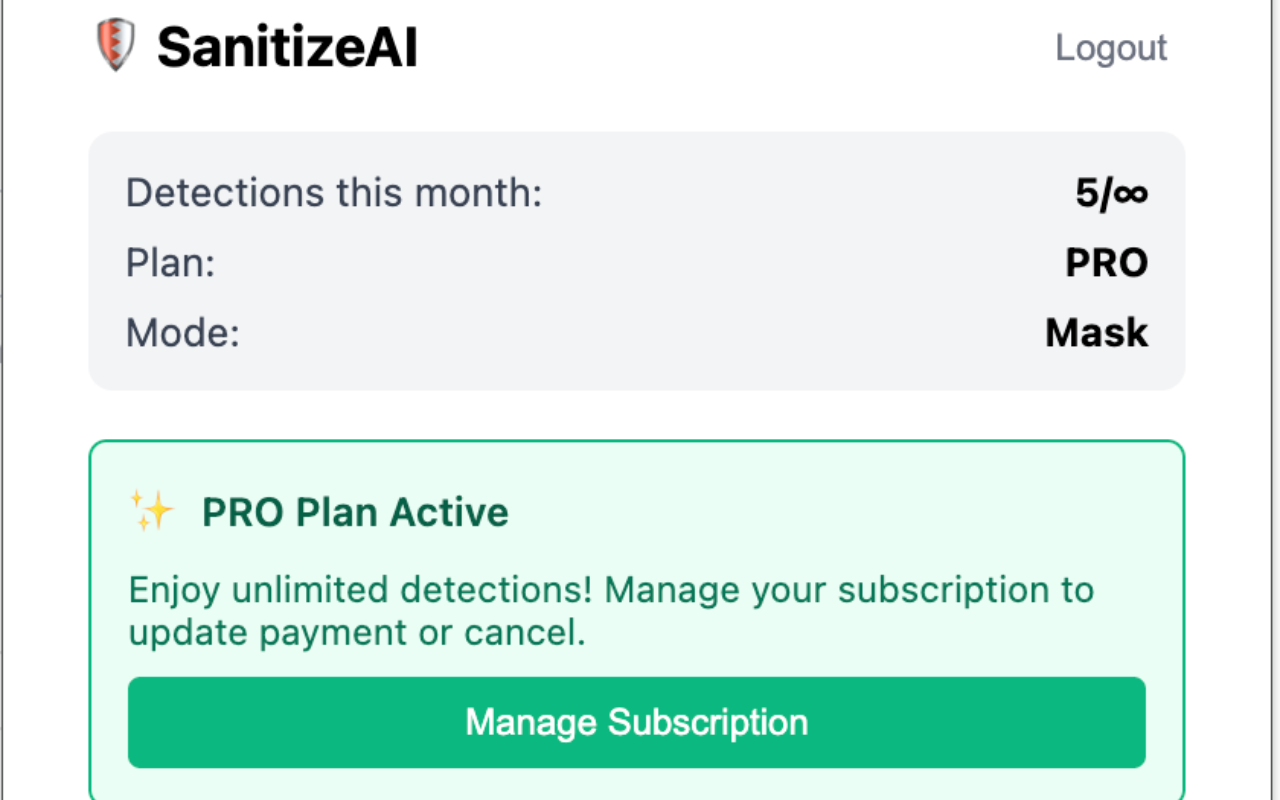 SanitizeAI screenshot 5