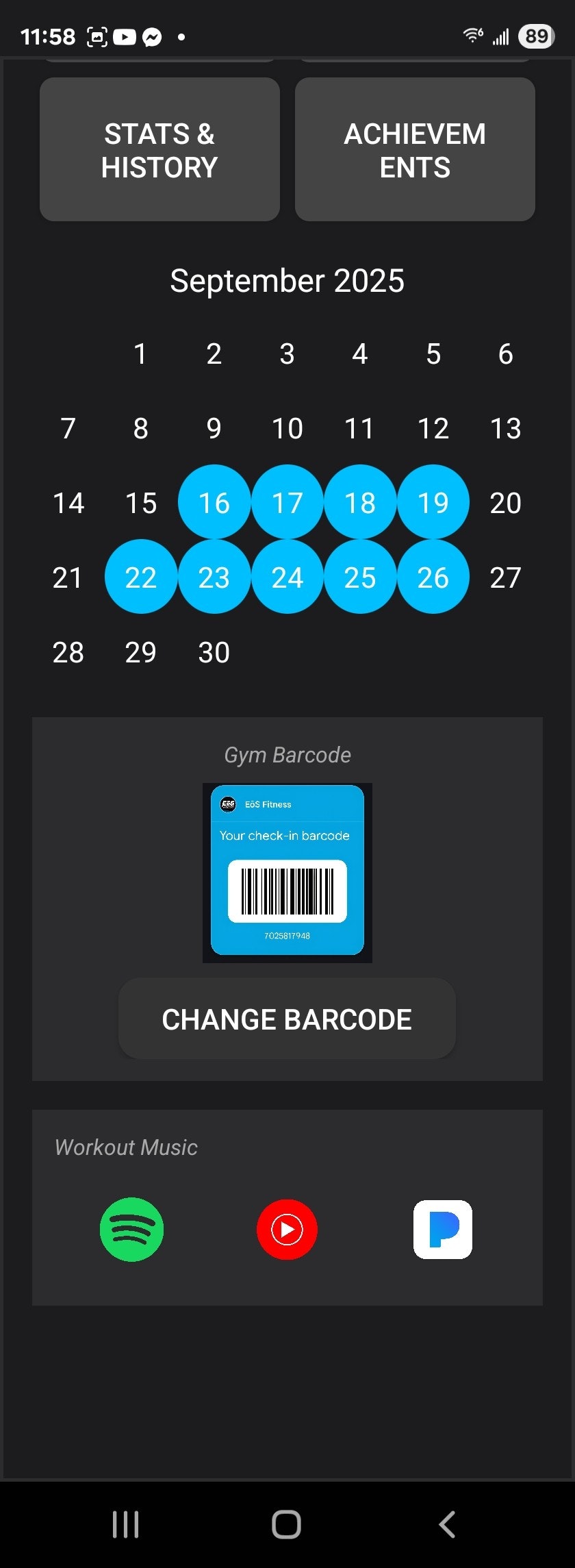 NextEdge Workout Tracker screenshot 1