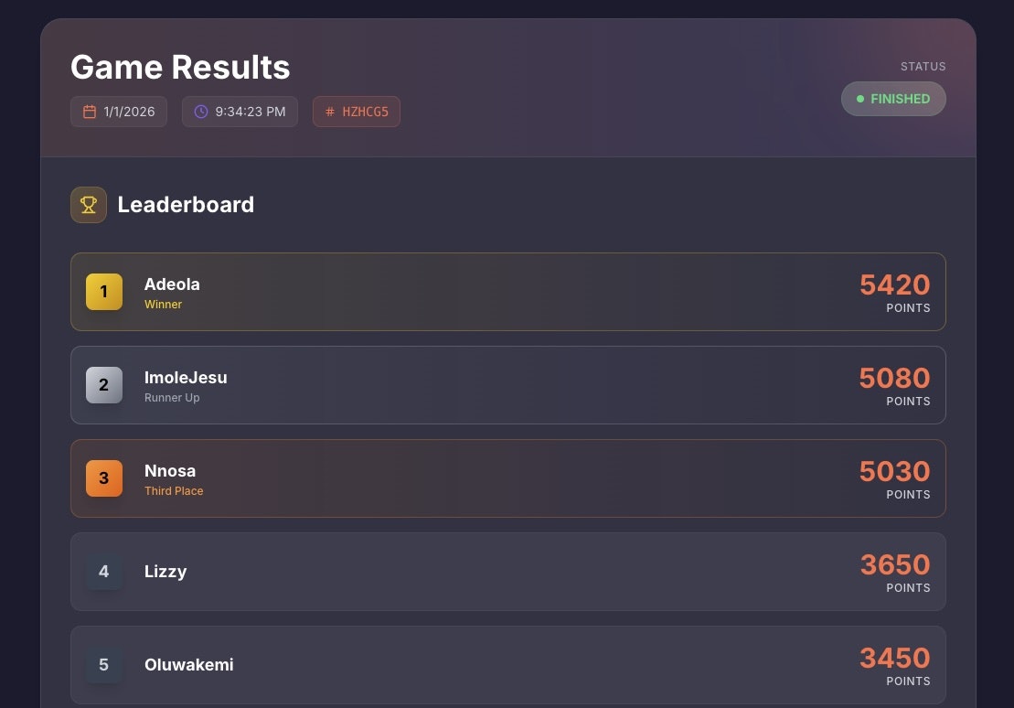 TeamQuiz.io screenshot 2