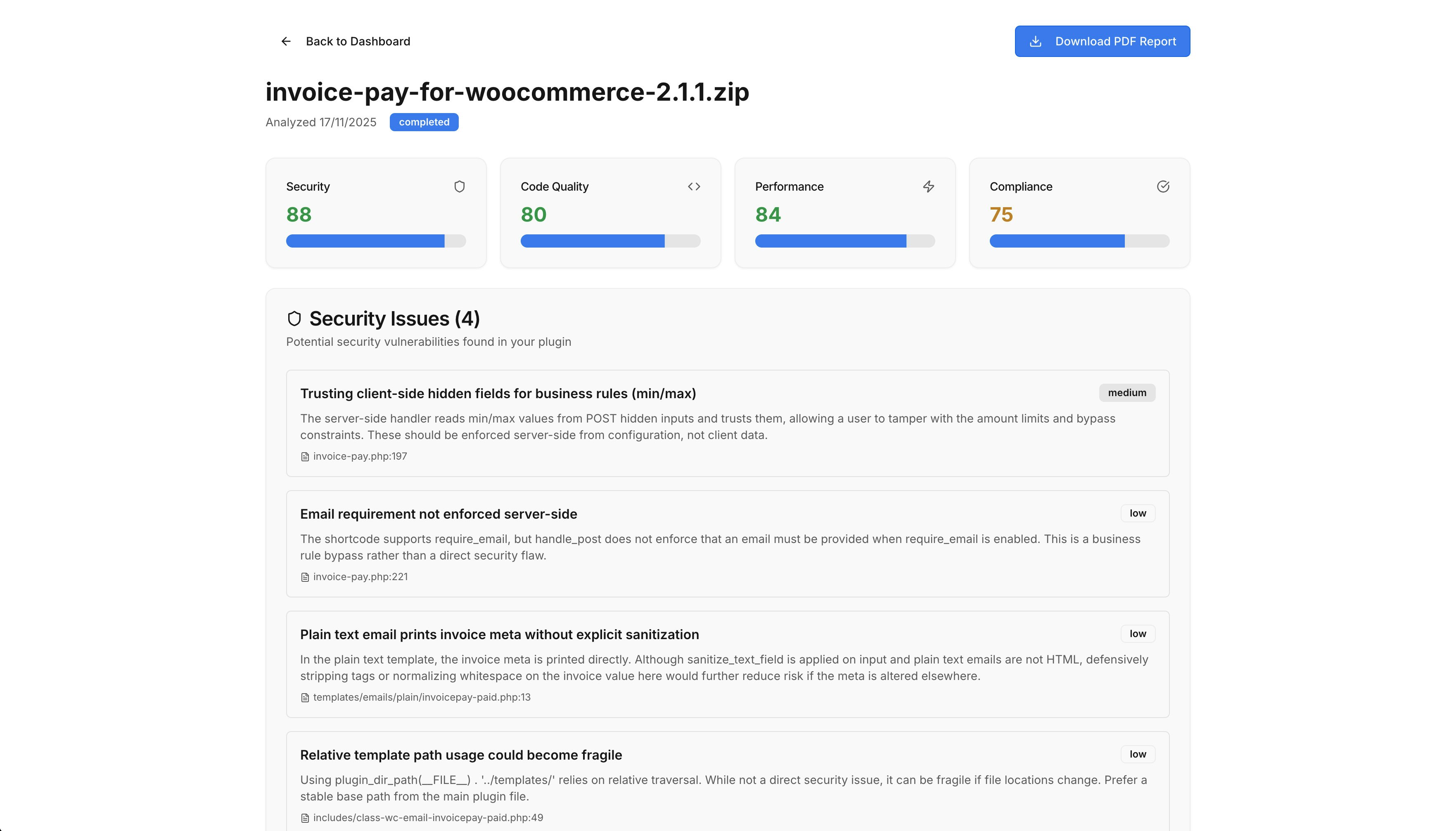 PluginLyzer screenshot 5