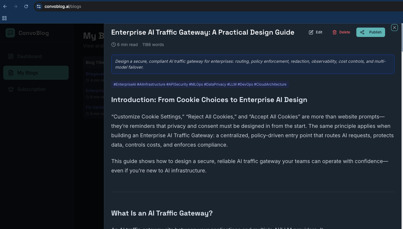 ConvoBlog screenshot 3