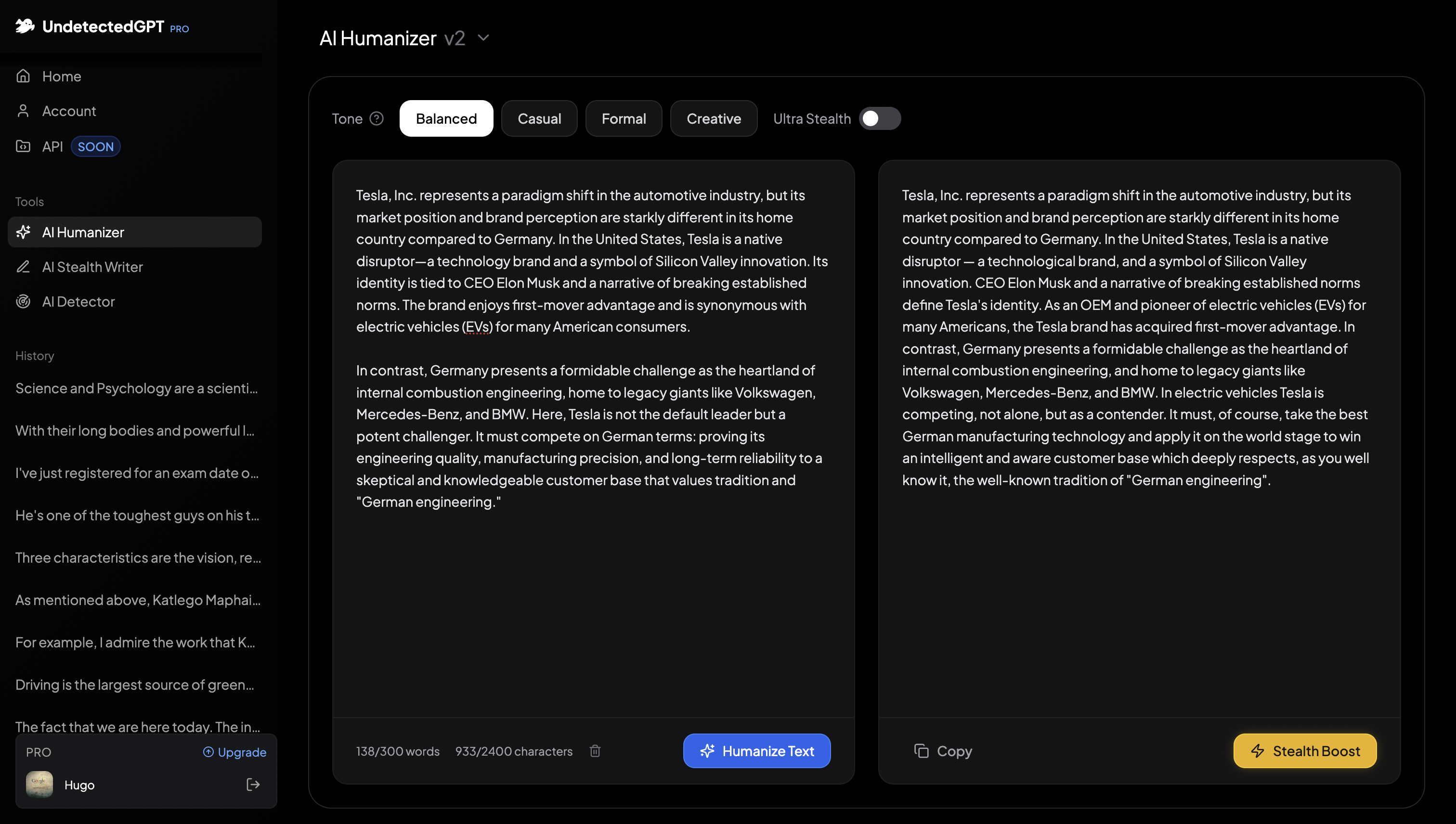 UndetectedGPT screenshot 3