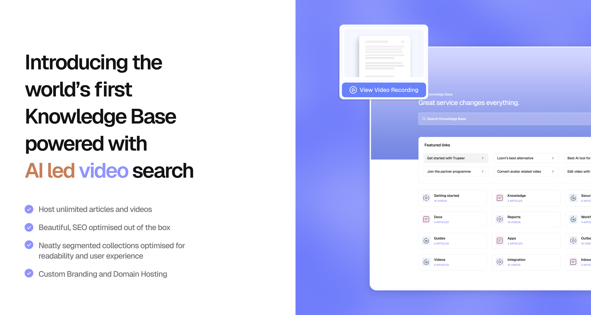 Trupeer: Knowledge Base with AI Search screenshot 1