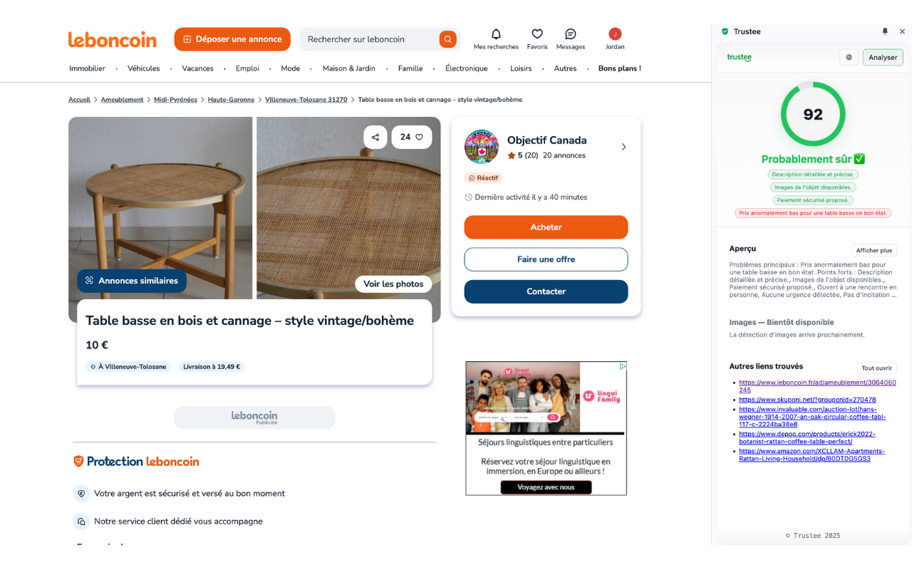 Trustee screenshot 1