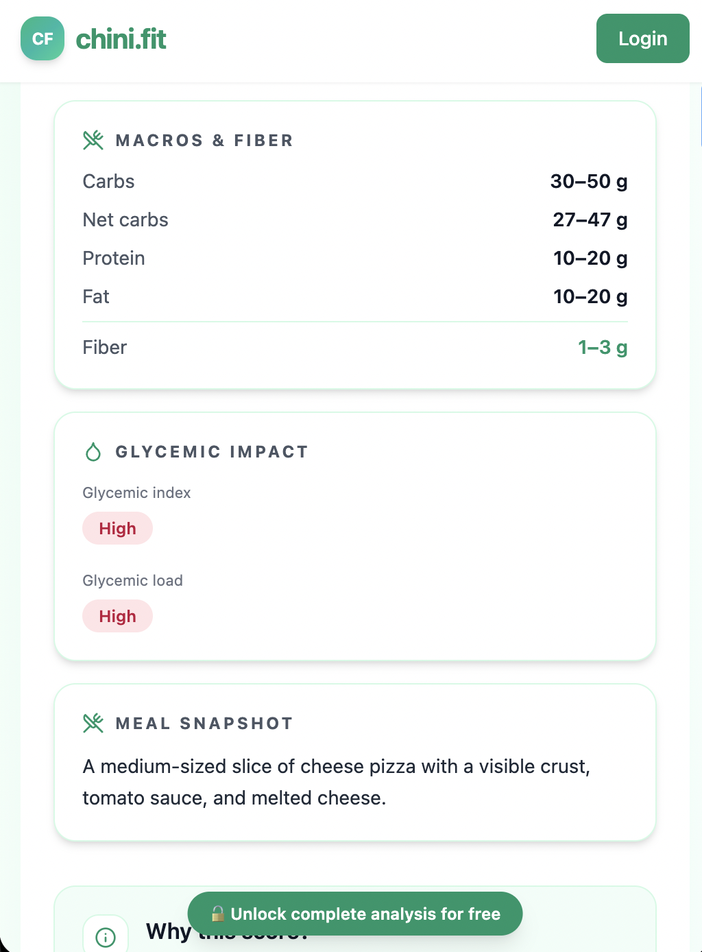 Chini.Fit - Find Hidden Sugar in Meals screenshot 7