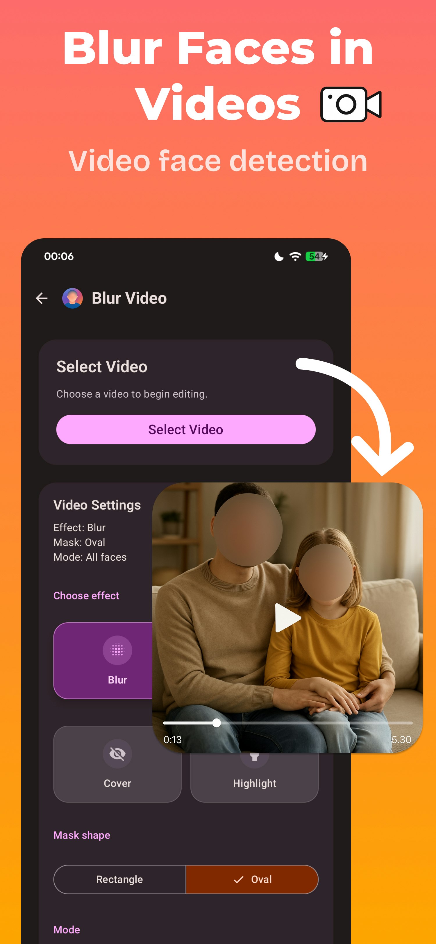 Blur Face - photo & video - iOS, Android screenshot 4