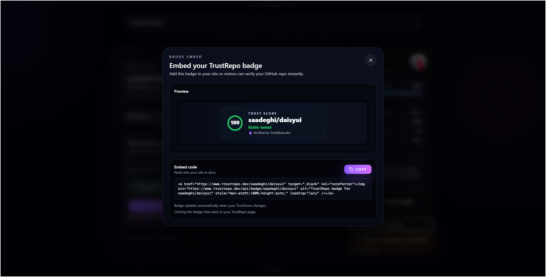 TrustRepo.dev screenshot 3