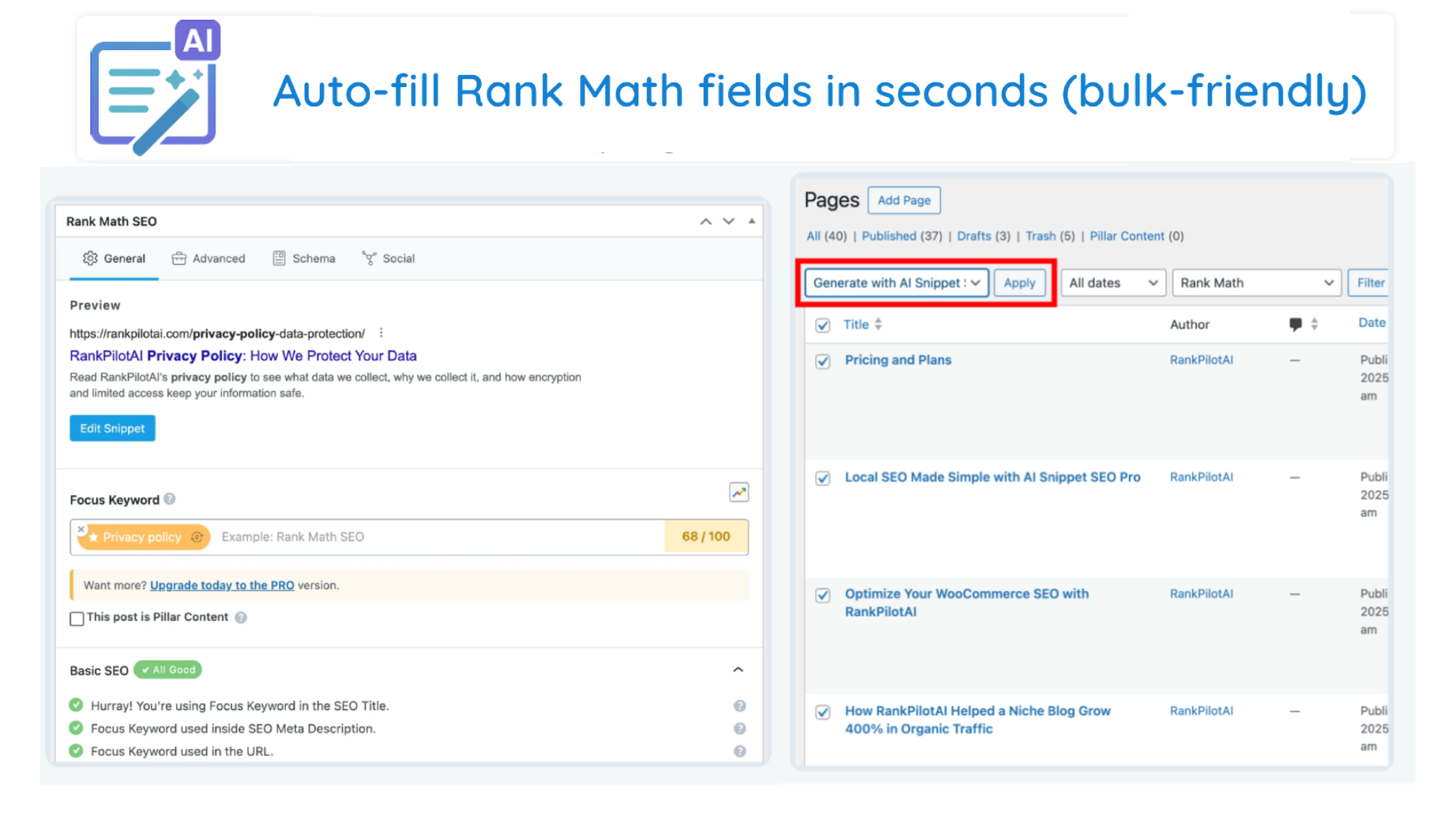 RankPilotAI: 3 WordPress SEO plugins screenshot 5