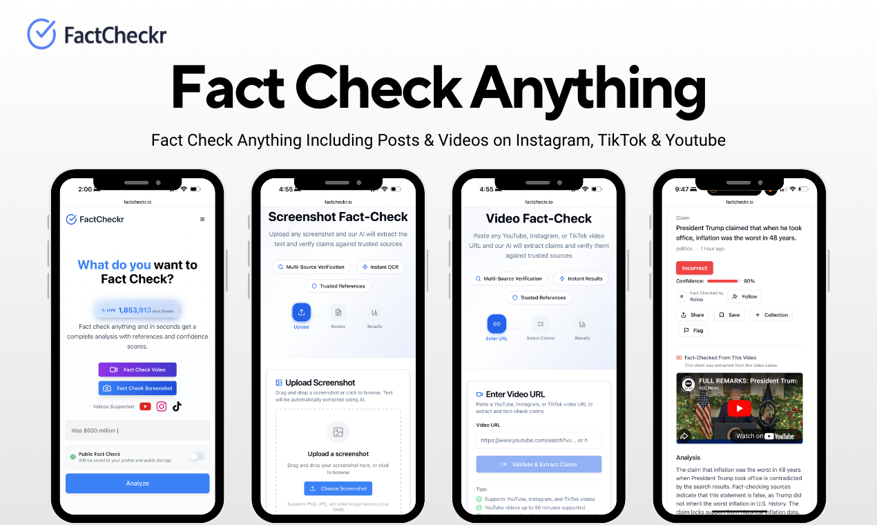FactCheckr.io screenshot 1