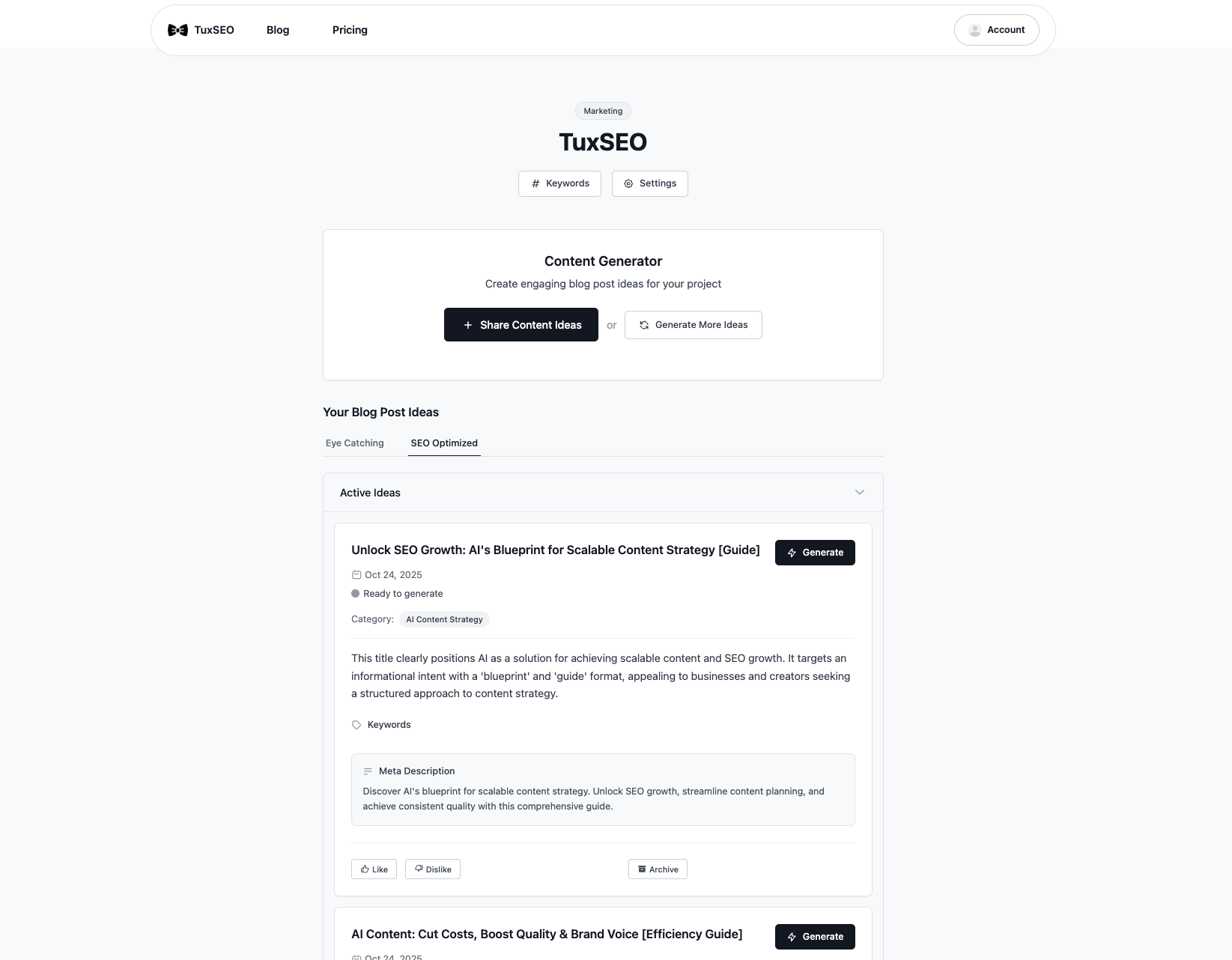TuxSEO screenshot 5
