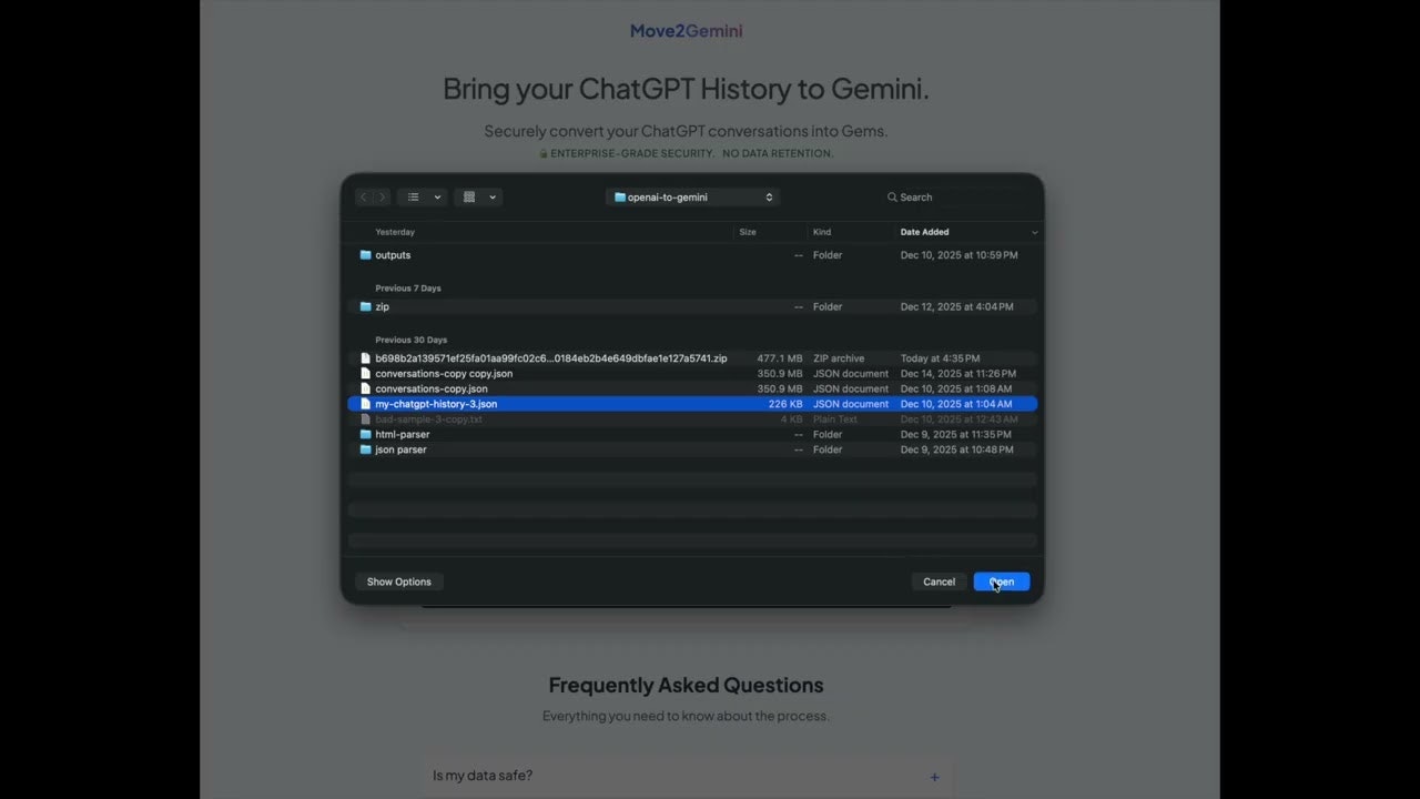 Move2Gemini screenshot 1
