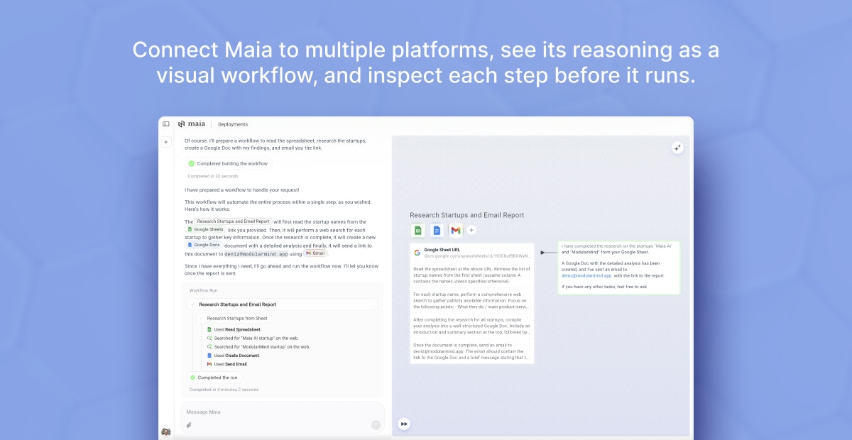 maia.is your AI that gets things done screenshot 1