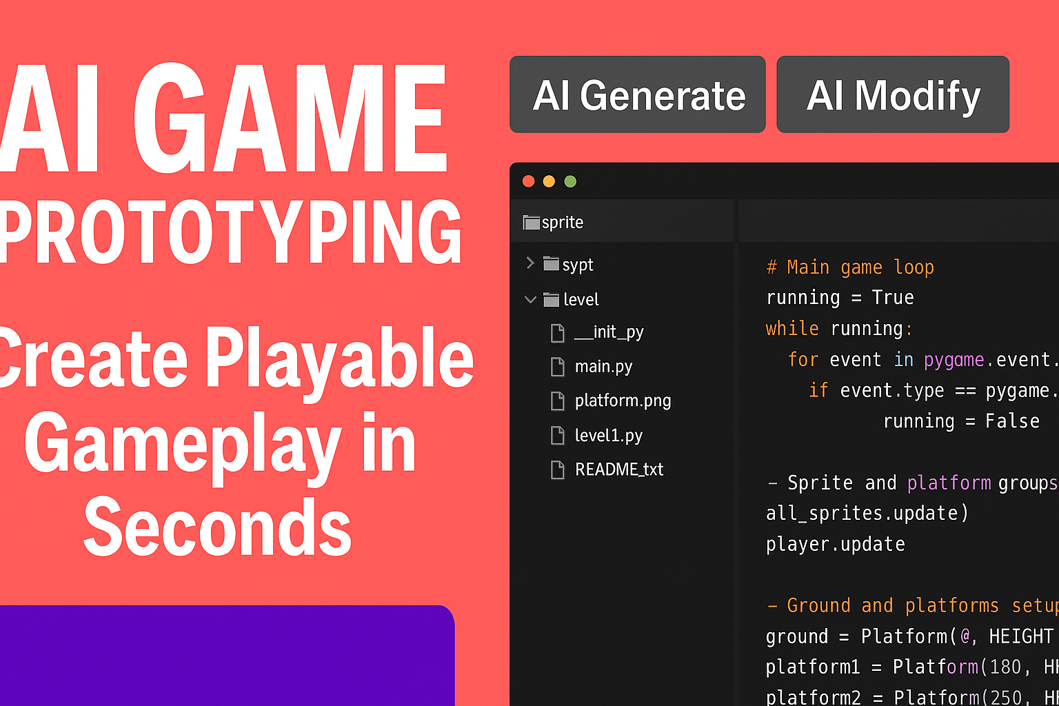 EIDOS — AI IDE for Game Prototyping screenshot 1