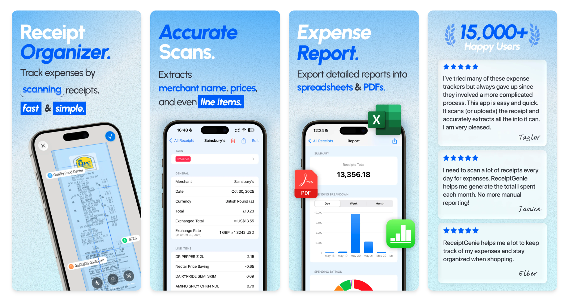 Receipt Organizer App for iPhone screenshot 1