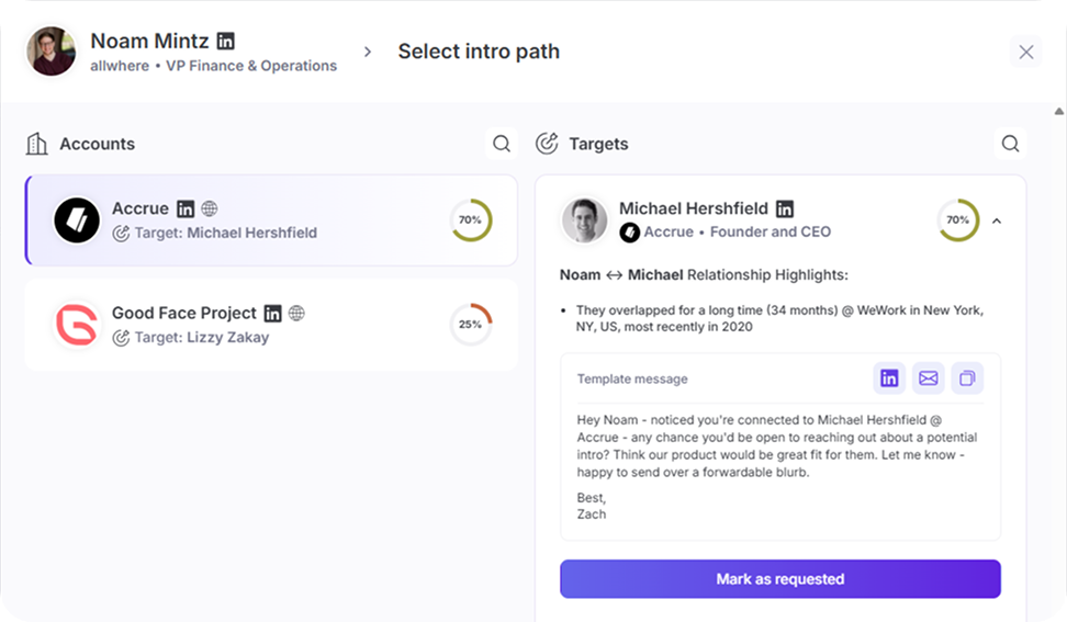Draftboard Warm Intro Agent screenshot 4