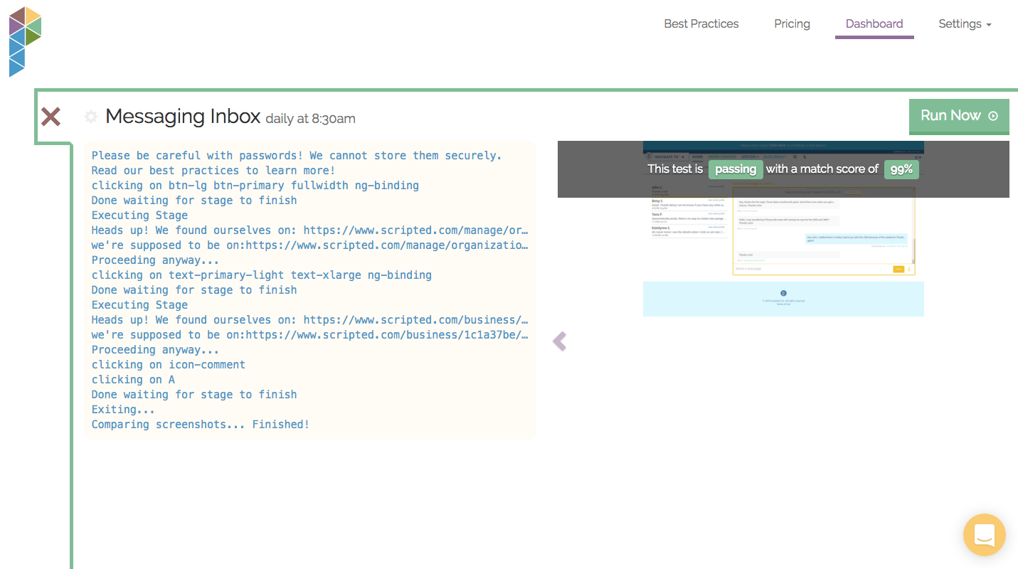 Parrot QA screenshot 1