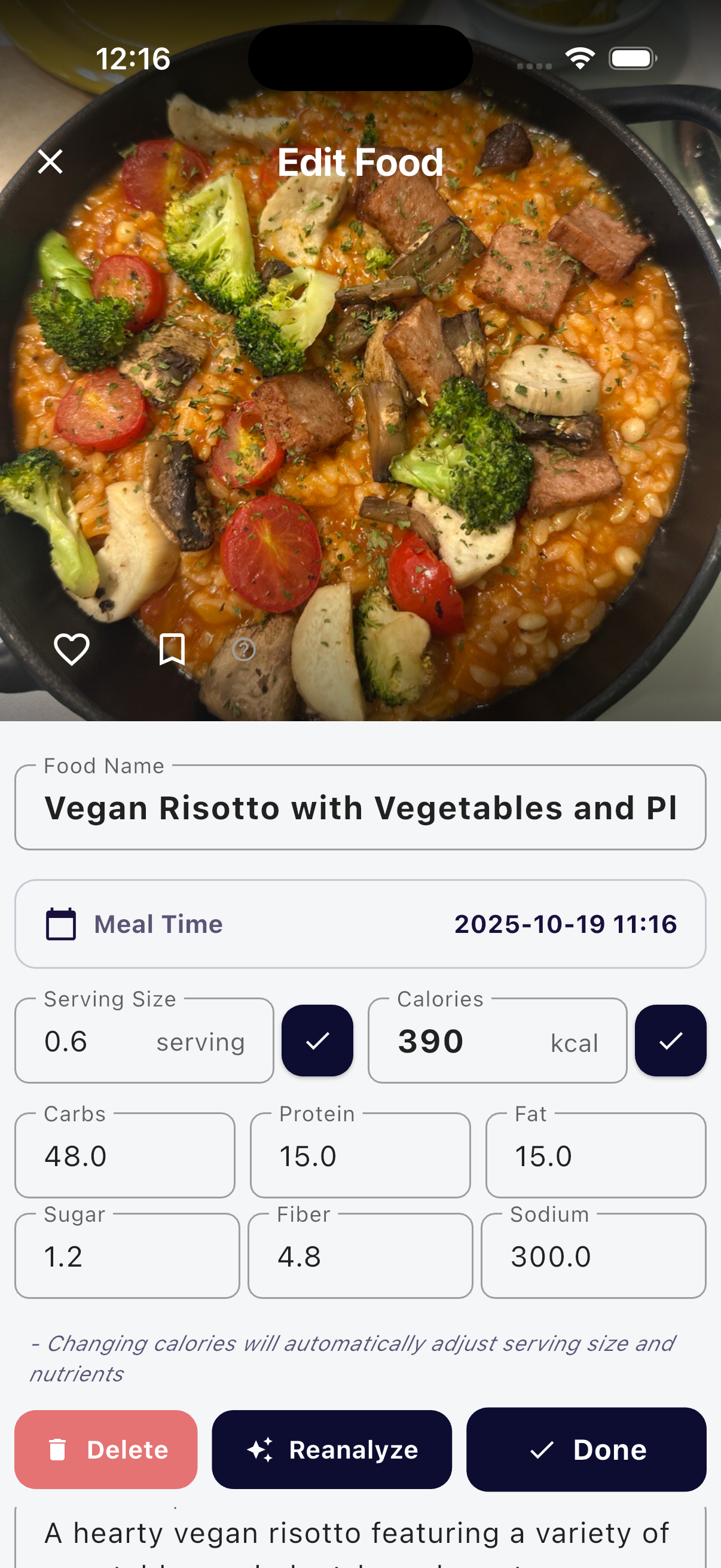 FoodLog AI screenshot 2