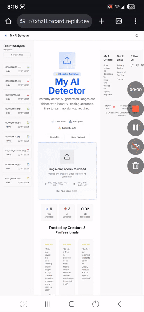My AI Detector screenshot 1