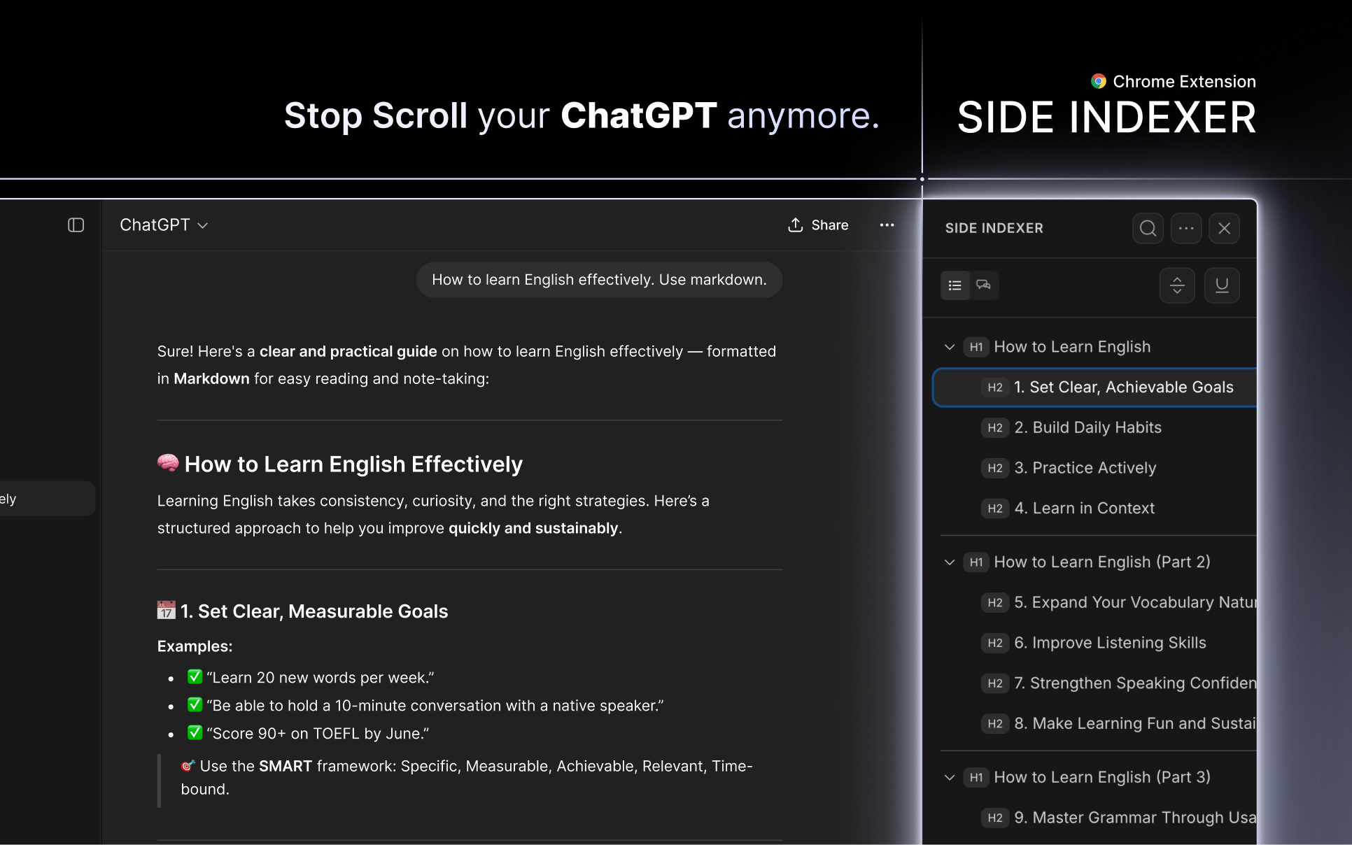 SIDE INDEXER screenshot 1