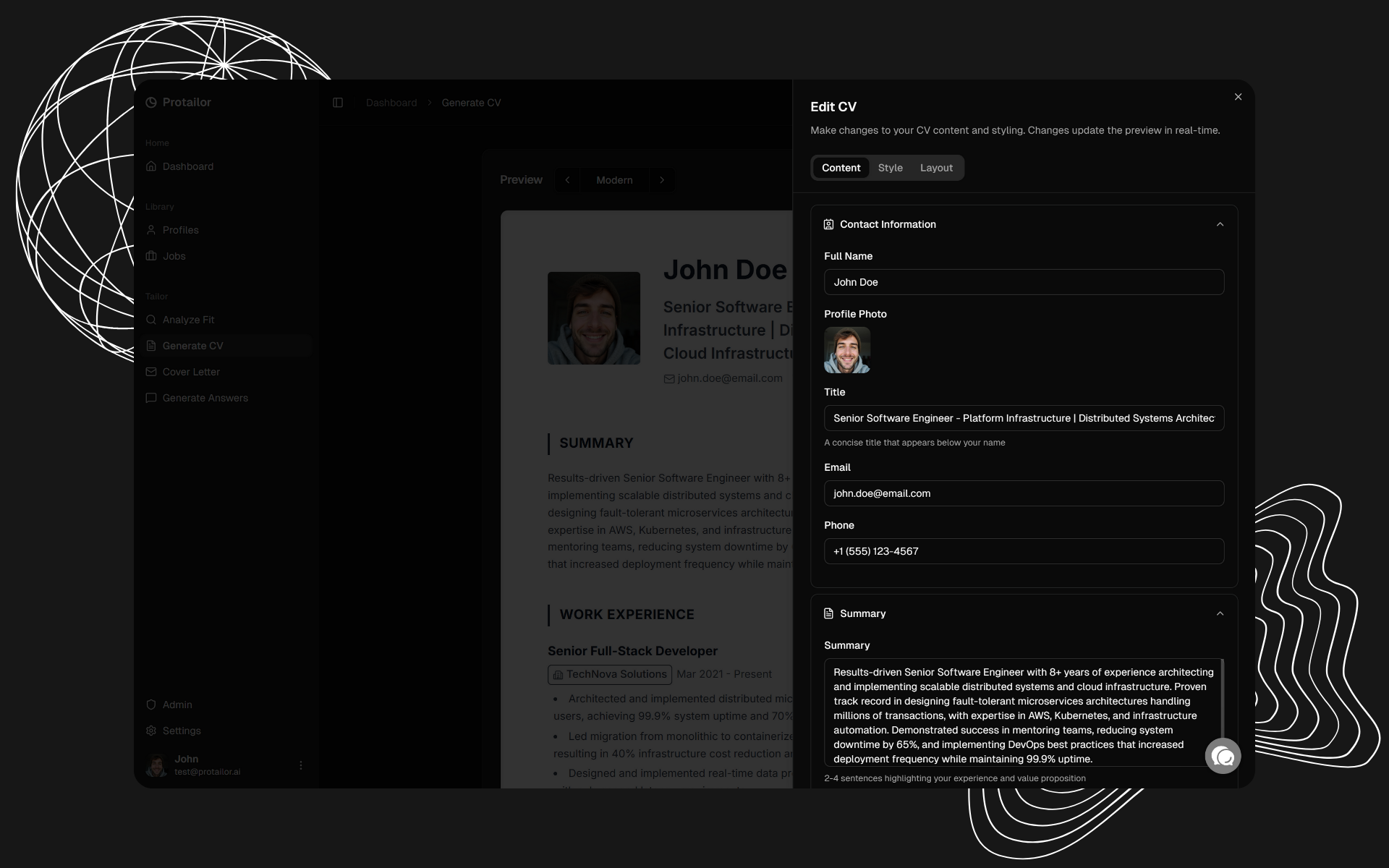 Protailor screenshot 10