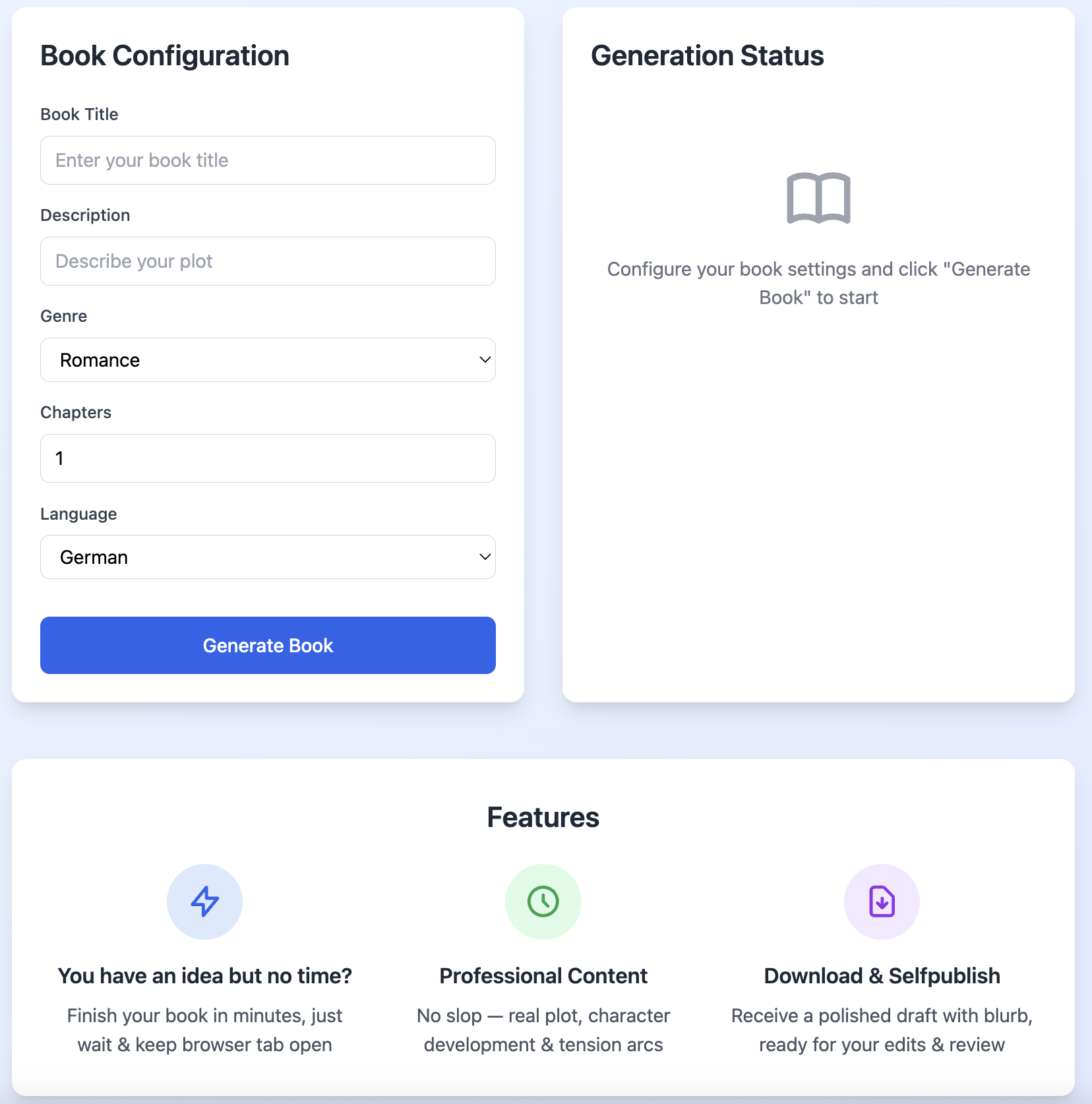 Magic Book Generator screenshot 1