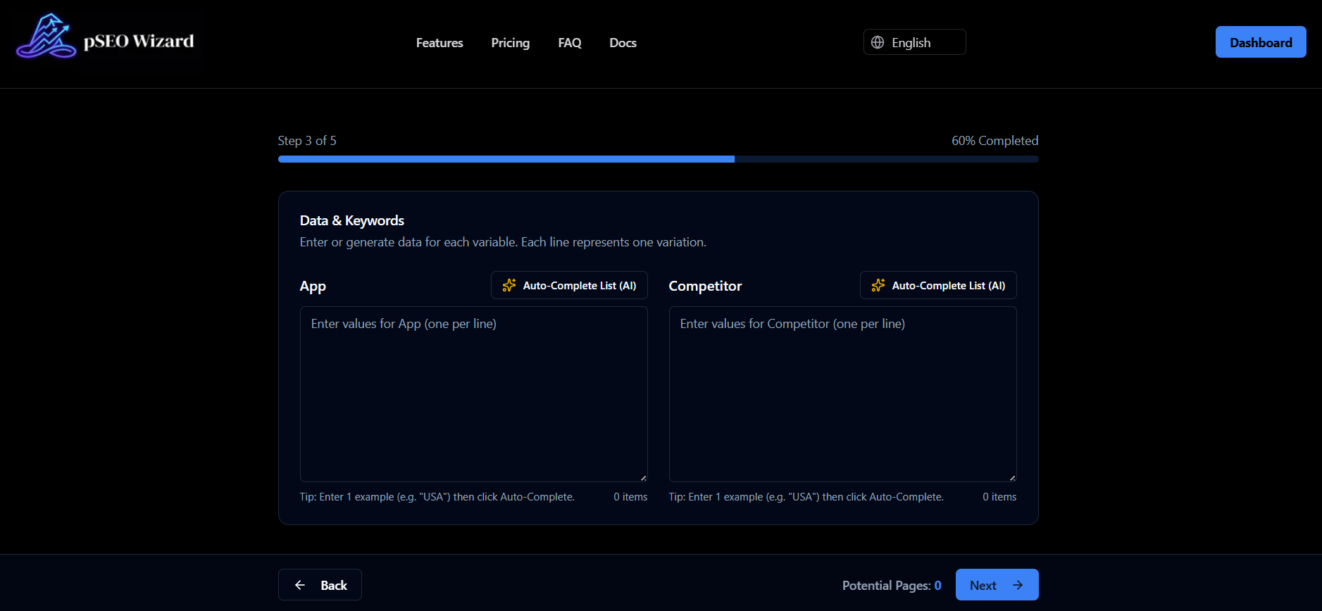 pSEO Wizard screenshot 3