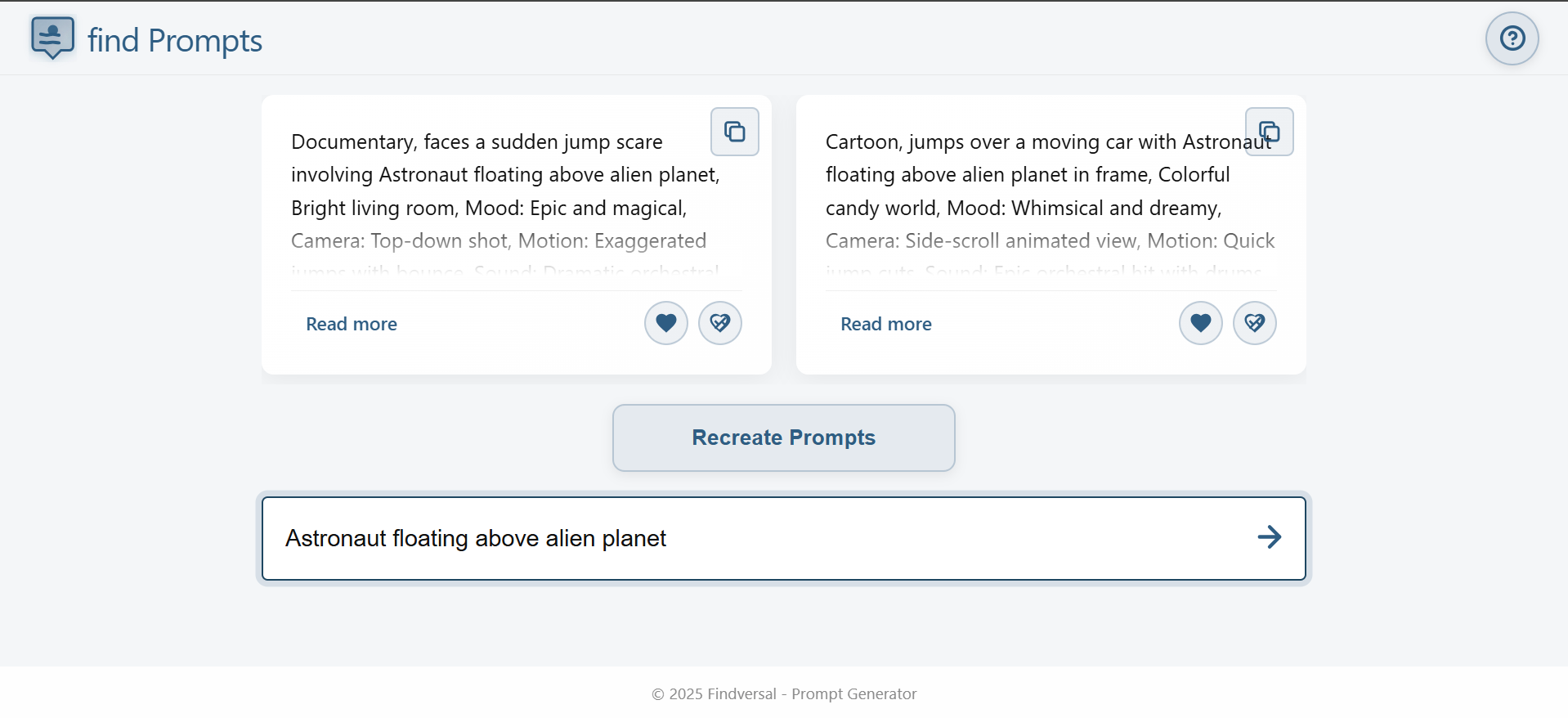 Find Prompts screenshot 2