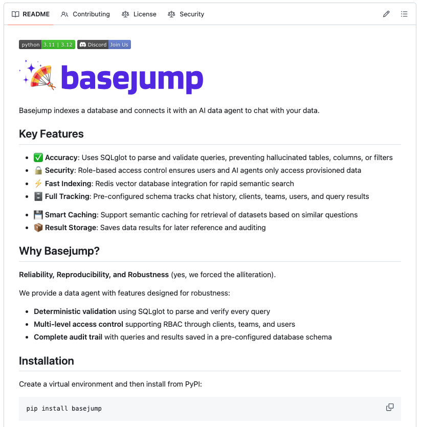 Basejump AI Open Source screenshot 2