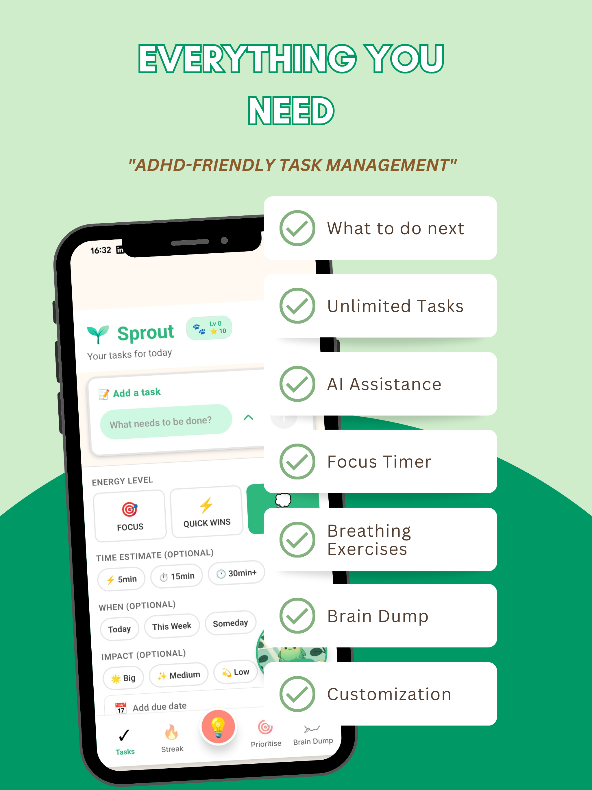   Sprout - Guilt-free ADHD task manager screenshot 8