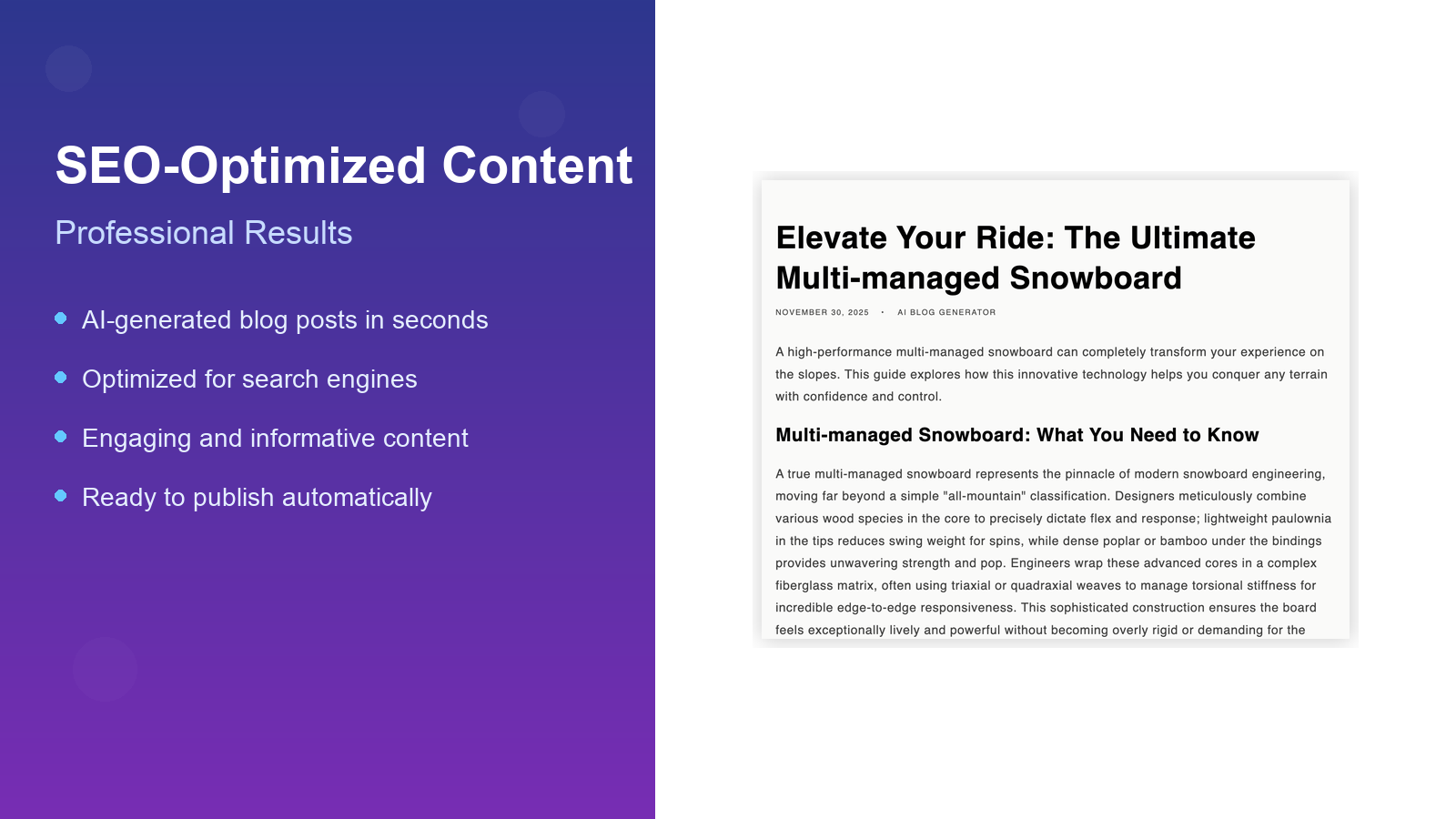 Auto Blog Generator: AI SEO screenshot 3