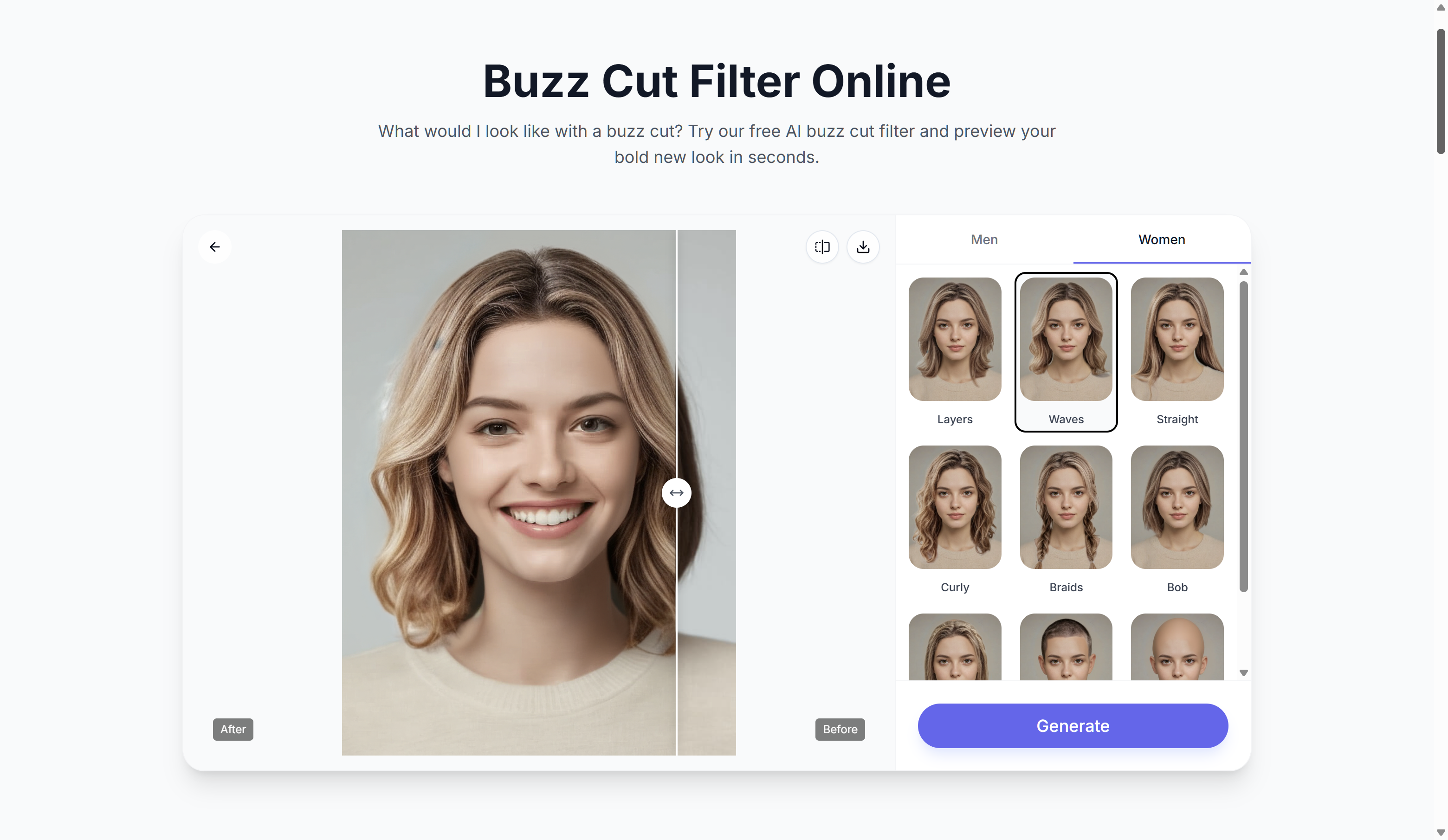 Buzz Cut Filter Online screenshot 3