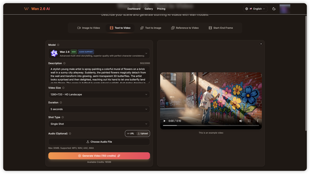 Wan 2.6 screenshot 1
