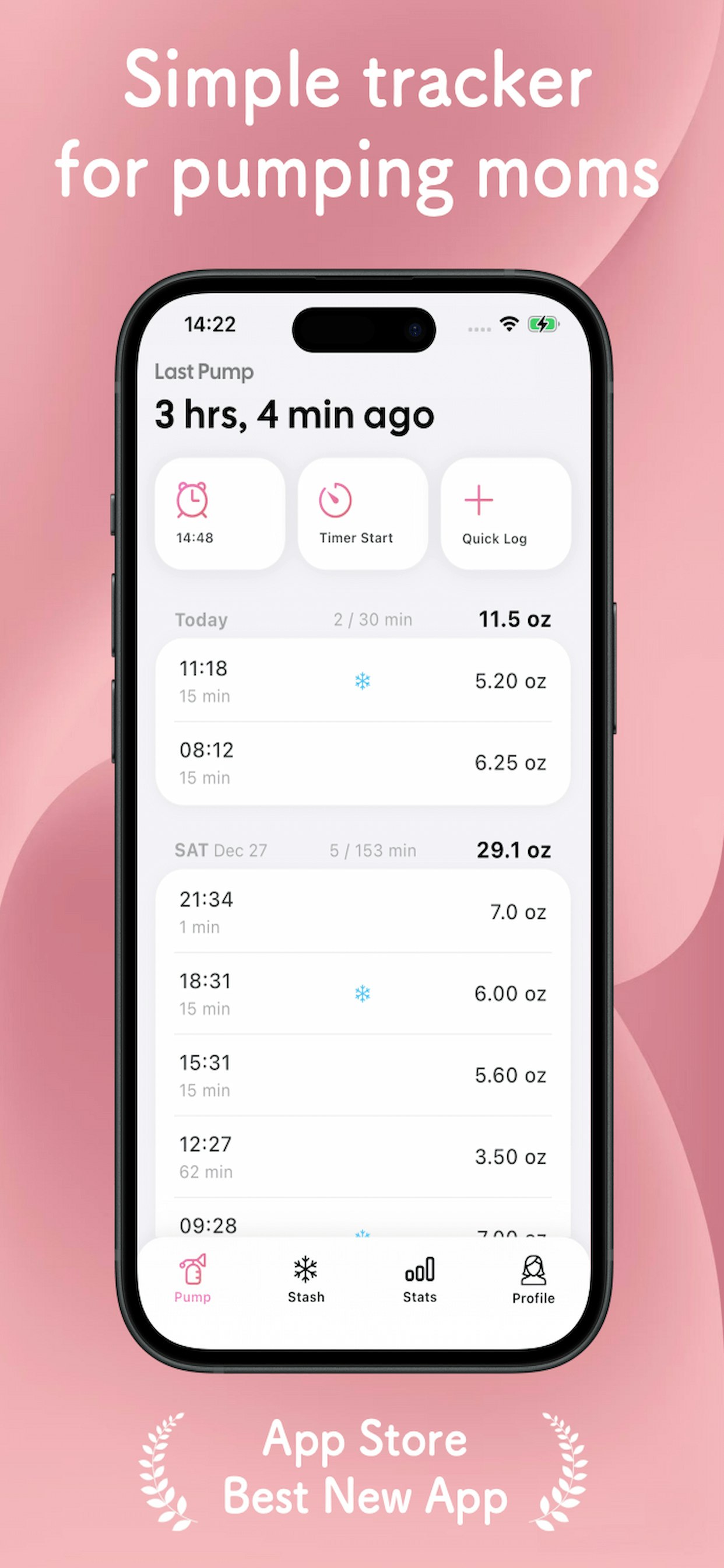 Easy Pump & Milk Stash Tracker screenshot 1