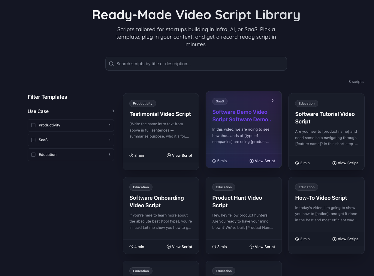 Infrasity Video Script Generator screenshot 5